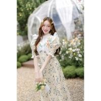 ราคา งานปักทั้งชุดป้ายห้อยMariadiamond Sz.m เดรสยาวเข้ารูปผ้าcottonปักดอกไม้ แขนสามส่วน คอจีน พร้อมส่ง (24240909383)