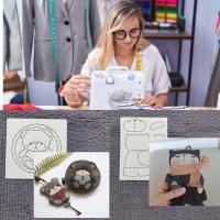 ราคา ลายฉลุพลาสติกสําหรับ DIY Patchworks เย็บ DIY กระเป๋าสตางค์แมวนํากลับมาใช้ใหม่วาดแม่แบบสําหรับเย็บผู้ที่ชื่นชอบเย็บปักถักร้อย (29732591943)