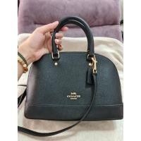 ราคา กระเป๋าสะพาย-ถือ สีดำ Coach Signature Mini Sierra Satchel F27591 (14716385886)