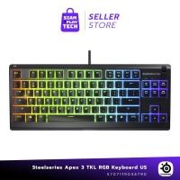 ราคา SteelSeries Apex 3 TKL RGB Gaming Keyboard คียบอร์ดเกมมิ่งเสียงเงียบ (24284414256)