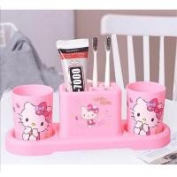 ราคา #พร้อมส่ง ที่เก็บแปรงสีฟัน ยาสีฟัน พร้อมแก้วน้ำ คิตตี้ (19156488573)
