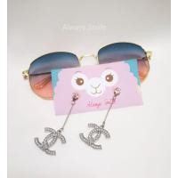 ราคา ต่างหู ประดับเพชรน่ารัก รูปตัวซีไขว้ (9640419986)