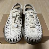 ราคา ❌sold❌ KEEN UNEEK WHITE CAP/CORNSTALK มือสอง (18936760917)