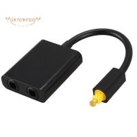 ราคา Digital Spdif Optical Audio Splitter 2 Way Toslink Splitter Adapter 1 Input 2 Output SPDIF Optical Cable Splitter Hub (26406403084)