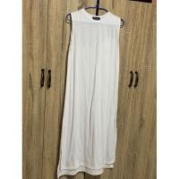 ราคา เดรสยาวแขนกุดสีขาว Topshop ผ้าบางผ่าข้าง (19484228870)