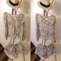 ราคา Vintage Floral Printed Set / Feather Printed Set (1110449362)