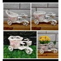 ราคา MINI VESPA RATTAN จักรยานจักรยานพลาสติก VASE / จอแสดงผล (43005709217)