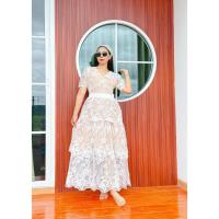 ราคา งายป้าย Love lady(ป้ายห้อย)ชุดเดรสสีขาว เดรสลูกไม้ซับในทั้งตัว (41013744337)