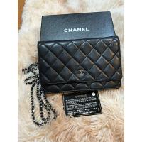 ราคา Chanel WOC มือสอง ของแท้ Lamp skin สีดำ อะไหล่เงิน (24167375411)