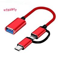 ราคา 2 in 1 USB 3.0 OTG Adapter Cable Type-C Micro-USB to USB 3.0 Interface Converter สําหรับโทรศัพท์มือถือสายชาร์จ Line (44411512408)