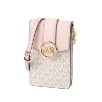 ราคา MICHAEL KORS Crossbody phone bag - สีขาว-ชมพู MK phone bag (25358391598)