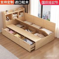 ราคา 1เมตรคงที่เตียงขายส่งข้างเตียงเตียงเดี่ยวตารางเต็มลูกบาศก์รูบิคเช่าห้องไม้เนื้อแข็งไม้เตียงไม้สนการจัดเก็บรวมกันสามารถ2 5โวลต์9ค (47257455341)