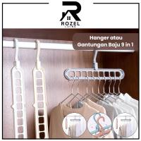 ราคา GANTUNGAN ROZEL Magic Hanger 9 in 1/Magic Clothes Hanger 9 Holes/ไม้แขวนเสื้อ/Magic Hanger Wonder 9 Holes (47756198339)