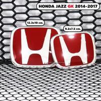 ราคา แท้ศูนย์ โลโก้ H แดง ติดหน้ากระจัง ติดท้าย แต่งรถ สำหรับ แจ๊ส All New HONDA JAZZ GK 2014 2015 2016 2017 (57055680563)