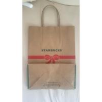 ราคา ถุง Starbucks ถุงกระดาษ ไซส์ S ลายริบบิ้น 2025 (53502304058)