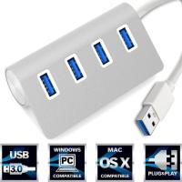 ราคา NEW USB HUB 4 port 3.0 Aluminum สายยาว 30cm (20972175843)