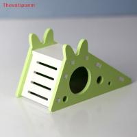 ราคา [Thevatipoem] หนูแฮมสเตอร์ซ่อนบ้านหนูแฮมสเตอร์ไม้ออกกําลังกายน่ารักพร้อมสไลด์บันได HOT (48654772884)