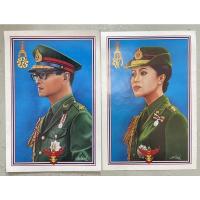 ราคา ภาพพิมพ์เก่าแท้ รูปในหลวงรัชกาลที่9และพระราชินี (16584436885)