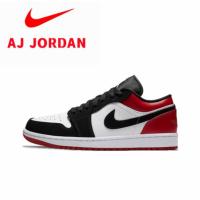 ราคา Air Jordan 1 Low Black Toe Low Topดำแดงขาวแท้100% (22876040038)