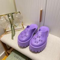 ราคา GucciPlatform Carved Hole Slippers (17896421884)