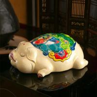 ราคา เครื่องประดับจีนโบราณ เครื่องลายคราม หมูเทพเจ้าแห่งโชคลาภ สำหรับโถงทางเดิน-ห้องนั่งเล่น (55701388958)