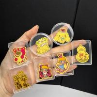 ราคา Zhu Dafu Jewelry Pure Gold 999 สติ๊กเกอร์โทรศัพท์มือถือ Kuromi Katie Doraemon Stitch Strawberry Bear Gold Piece สติ๊กเกอร์โทรศัพท์มือถือการ์ตูน (50807265092)
