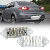 ราคา 2 ชิ้นสําหรับ Mitsubishi Lancer 2003-2017 Lancer Evolution X 2007-2016 ไฟป้ายทะเบียน LED สีขาว (54755655749)