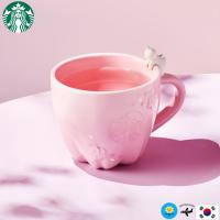 ราคา [Starbucks] Blooming Pink Cat Mug 355ml แก้วเซรามิค (40229062744)