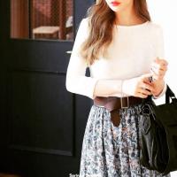 ราคา "พร้อมส่ง" เสื้อยืด คอปาด สไตล์เกาหลี (235461719)