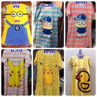 ราคา ❤️ชุดนอนกระโปรงแขนสั้น (XL ผู้ใหญ่) ผ้าสเปนเด็กซ์ (853584297)