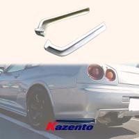 ราคา For Nissan Skyline R34 GTR NIS FRP Unpaint Rear Bumper Side Spat Splitter Lip (42026939100)