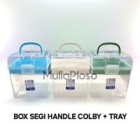 ราคา COLBY กล่องเหลี่ยมหูหิ้ว + ถาด LUCKY STAR กล่องอเนกประสงค์ ตัวเครื่องโปร่งใสพร้อมถาดและที่จับ (56201056452)