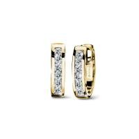 ราคา Jubilee Diamond ต่างหูเพชร Channel Diamond Hoop Earrings เพชรแท้ (51557161825)
