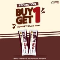 ราคา [Promotion Buy 1 get 1] Hershey's Let's Move 1 ซองแถม 1 ซอง (25435264970)