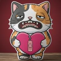 ราคา หมอนไดคัท พิมพ์2ด้าน หมอนสกรีนรูป ตุ๊กตาแมวน่าเกียด ของขวัญแปลก Ugly Cat Pillow Doll Calico แมวสามสี (47704641582)
