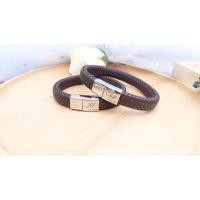 ราคา กำไลข้อมือหนังแท้. สลักชื่อฟรี (4711023501)