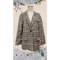 ราคา Blazer เสื้อสูทเกาหลีมือสอง ลายสก็อต (18770609360)