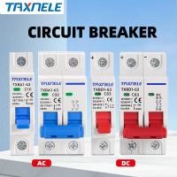 ราคา Taxnele AC DC MCB SOLAR 1P 2P Mini Circuit breaker Air Switch 32A 63A Overload Short Circuit Protect (26116847685)