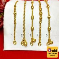 ราคา สร้อยข้อมือทองคละแบบ ความยาว 6.5-7.5 นิ้ว น้ำหนัก 1 บาท ใส่อาบน้ำได้ ข้อมือทองไมครอน ทองชุบ (55302243766)