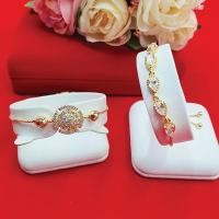 ราคา เหมือนจริง สร้อยข้อมือทองฝังเพชร คละแบบ สายรูดปรับขนาดได้ เสริมบารมี ใส่อาบน้ำได้ สร้อยข้อมือทอง ทองไมครอน ทองชุบ (29955539639)
