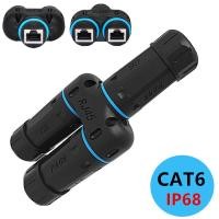 ราคา One Point Two 3-way Head IP68 กันน้ํา 1 In 2 Out RJ45 Splitter CAT6 Gigabit Network Cable Connector 8P8C (26694440873)