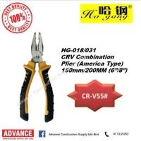 ราคา Hagang Handtools เครื่องมือช่าง HG-018/031 CRV Combination Plier (America Type) (6"/150mm หรือ 8"/200mm) (45007030157)