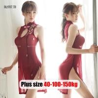 ราคา Plus size เสื้อผ้าสาวอวบ❤นอนไม่ได้นอน ชุดนอนเซ็กซี่สาวอวบ ไซส์ใหญ่ ชุดคอสเพลย์ Cosplay sexy ชุดจีนโบราณ ชุดกี่เพ้าเซักซี่ ทรงสลิมฟิต ปักลาย เว้าหลัง ซีทรู ชุดยั่วผัว ,คนอ้วนใส่ได้ (25006391147)