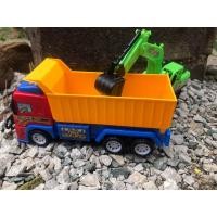 ราคา รถเซต รถสิบล้อ + รถแมคโคร ยาว 40 cm *** รถของเล่น รถพ่วง รถบรรทุก รถขนของ รถสิบล้อ รถก่อสร้าง รถเทรลเลอร์ รถหัวลาก รถก่อ (19739212486)