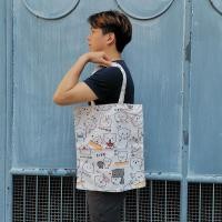 ราคา กระเป๋าผ้ายีนส์มีซิป Tote Bag ลายแมว ลายการ์ตูน ลายคณิตศาสตร์ กระเป๋ารักษ์โลก ถุงผ้าลดโลกร้อน ถุงผ้ารักษ์โลก (19488708194)