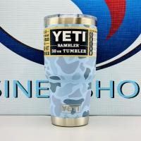 ราคา <แก้วเยติแท้><ประกัน 1 เดือน> • YETI Rambler 30oz Rambler Tumbler + MagSlider Lid [850ml] ( Blue Camo ) (52304376301)
