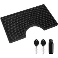 ราคา Kegerator Bar Mat PVC Keg Drip Mat Kegerator Tower เบียร์หยดถาดยางกันลื่น Kegerator พื้นผิว Mount เครื่องดื่มบาร์ถาดหยด 4.5 ร่างเบียร์ Tower Fla (51257417117)