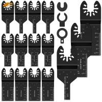 ราคา 15 ชิ้น Oscillating ใบเลื่อยชุดเหล็กคาร์บอนสูง Multitool ใบมีด 6 ประเภท Quick Release Multi-เครื่องมือใบเลื่อยสําหรับไม้โลหะ SHOPQJC7113 (44168712896)
