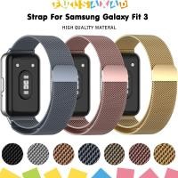 ราคา Milanese ห่วงโลหะวงสายสำหรับ for Samsung Galaxy Fit 3 สแตนเลสแม่เหล็กเข็มขัดสายรัดข้อมือสายนาฬิกาข้อมือสร้อยข้อมือ (55306834377)