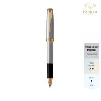ราคา สลักชื่อฟรี Parker Sonnet Stainless Steel With Gold Trim Rollerball Pen 0.7 ปากกาโรลเลอร์บอลซอนเนต17 สแตนเลสจีที (4905980007)